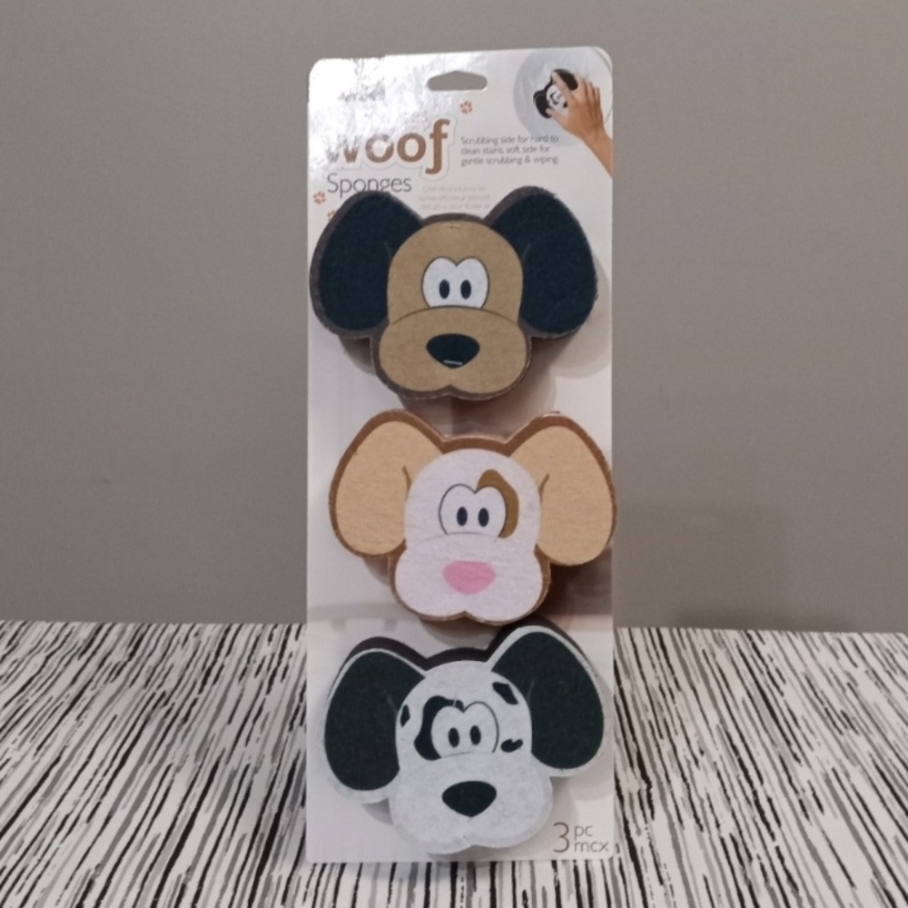 Woof Cleaning Sponges Puppy Face Set